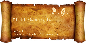 Mitli Gabriella névjegykártya